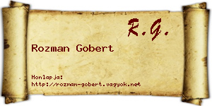 Rozman Gobert névjegykártya